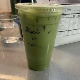 24 oz matcha latte iced $7.20