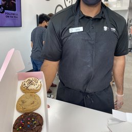 Billy showing off the goods!! This guy is so friendly and passionate about the cookies!! Amazing