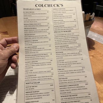 Colchuck's - Main menu - German Near Me - Leavenworth, Washington