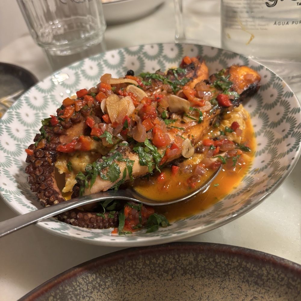 Octopus with sweet potato