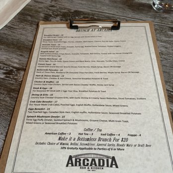 Arcadia Bar & Kitchen - Menu - Breakfast & Brunch Near Me - Astoria, New York