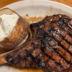 Texas Roadhouse - 20oz bone-in Ribeye. Very good
