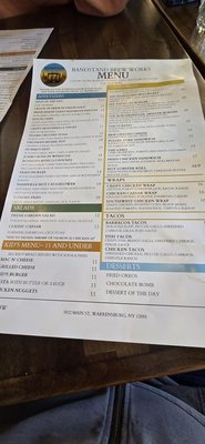 Menu photo 2 Bandstand Brew Works Warrensburg, NY