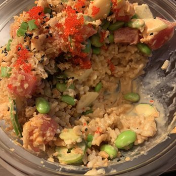 FreshFin Madison Downtown - Spicy Tuna Bowl (large) with brown rice - Poke Near Me - Madison, Wisconsin