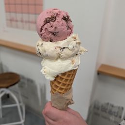waffle cone with 3 scoop waffle cone with 3 scoop