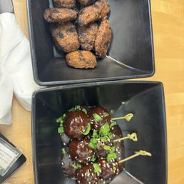 Meatballs and steak bites Meatballs and steak bites