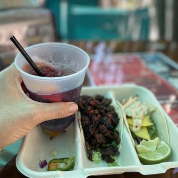 Garbo's Grill - Taco trio & a delicious sangria. - Food Trucks Near Me - Key West, Florida
