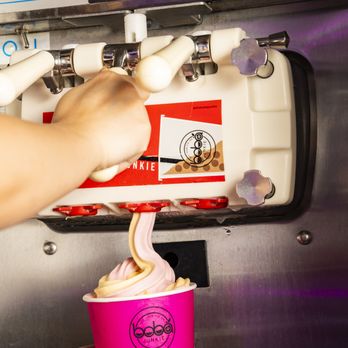 Boba Junkie - Costa Mesa - Dispensing froyo from self-serve froyo machine - Bubble Tea Near Me - Costa Mesa, California Boba Junkie - Costa Mesa - Dispensing froyo from self-serve froyo machine - Bubble Tea Near Me - Costa Mesa, California