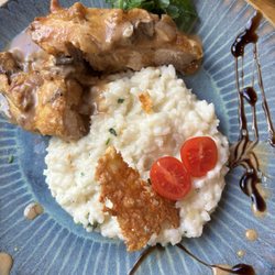 La French Guinguette - Chicken supreme. Excellent risotto. Very few mushrooms. 5/22/25