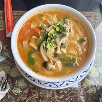 Siam House - Tom Yum soup, lemongrass style. - Thai Near Me - Bloomington, Indiana