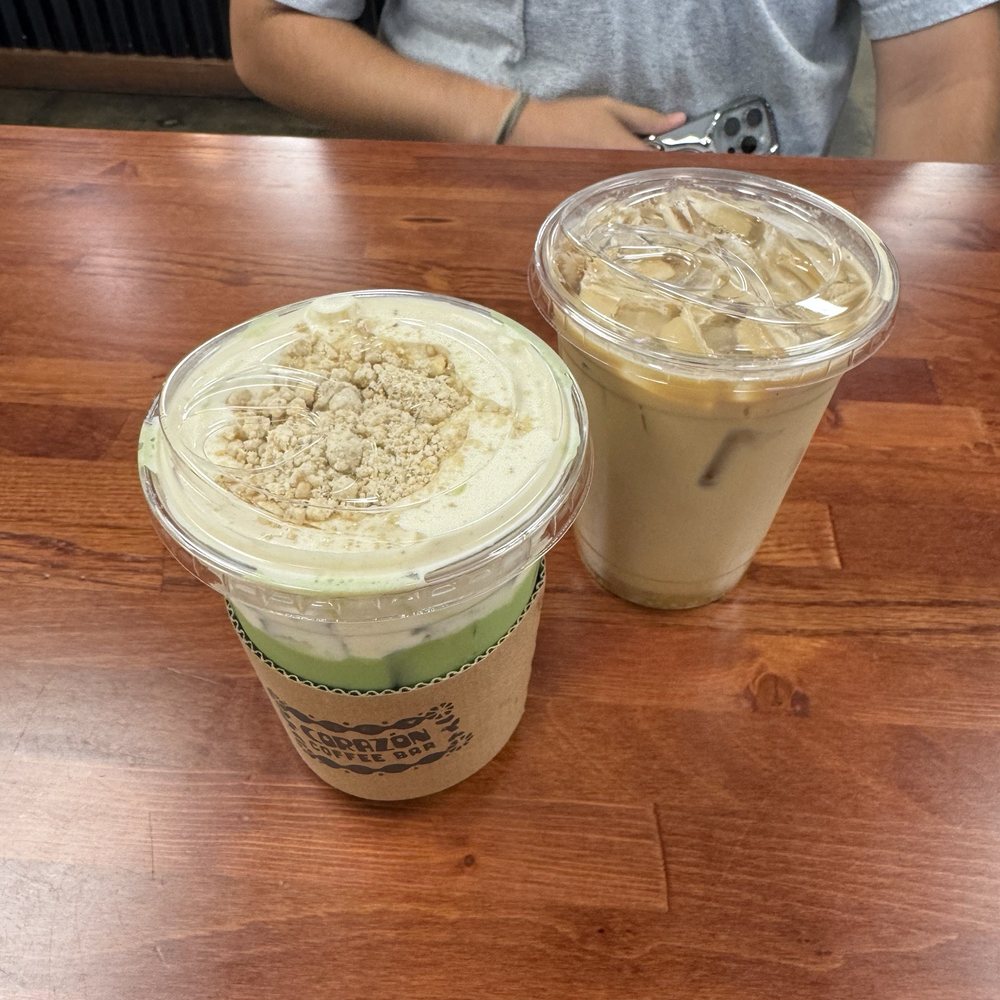 Corazon Coffee Bar - Matcha pan and pistachio latte - Coffee & Tea Near Me - Santa Ana, California Corazon Coffee Bar - Matcha pan and pistachio latte - Coffee & Tea Near Me - Santa Ana, California