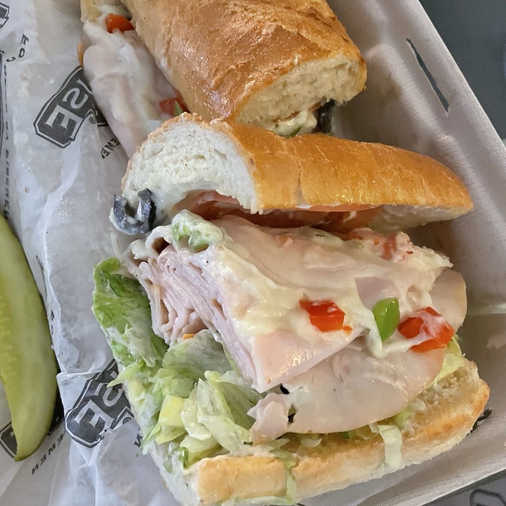 Firehouse Subs - Turkey and provolone with peppers and olives fully involved with pickle. - Fast Food Near Me - Madison, Alabama