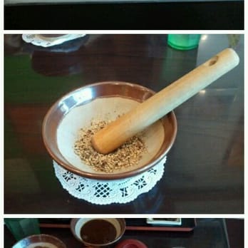 Yoko - Menu, mortar&pestle for the sauce and my chicken katsu with miso soup, rice, kimchi and jalapeno. - Japanese Near Me - Buena Park, California Yoko - Menu, mortar&pestle for the sauce and my chicken katsu with miso soup, rice, kimchi and jalapeno. - Japanese Near Me - Buena Park, California
