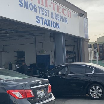 RC Hi-Tech - Front of Service Bays RC HI-Tech & Smog Test - Smog Check Stations Near Me - Long Beach, California