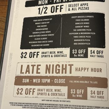Yard House - Happy Hour 1/2 off food (wonderful selected choices) - Bars Near Me - Roseville, California Yard House - Happy Hour 1/2 off food (wonderful selected choices) - Bars Near Me - Roseville, California