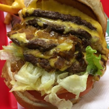 In-N-Out Burger - 4x4 with grilled onions. Sorry in advance for causing salivation :) - Fast Food Near Me - Goleta, California In-N-Out Burger - 4x4 with grilled onions. Sorry in advance for causing salivation :) - Fast Food Near Me - Goleta, California