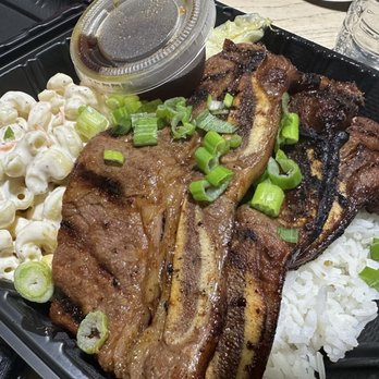 Milo’s Hawaiian BBQ - #2: Kalbi Short Ribs - comes with rice, Mac salad, and steamed cabbage. So ono! - Barbeque Near Me - Rancho Cucamonga, California Milo’s Hawaiian BBQ - #2: Kalbi Short Ribs - comes with rice, Mac salad, and steamed cabbage. So ono! - Barbeque Near Me - Rancho Cucamonga, California