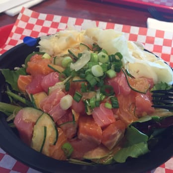 Uroko Poke - Salmon, tuna, ginger & chives = amazing - Japanese Near Me - Costa Mesa, California