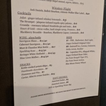 Drunk Shakespeare - Bar menu - Performing Arts Near Me - New York, New York Drunk Shakespeare - Bar menu - Performing Arts Near Me - New York, New York
