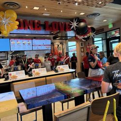 Raising Cane's Chicken Fingers - Inside the restaurant.
