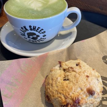 Black Sheep Coffee - Turmeric and matcha latte  + scone - Coffee & Tea Near Me - Plano, Texas