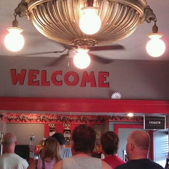 Strand Theatre - Beautiful chandelier in the lobby, mmhm, smell that popcorn? - Cinema Near Me - Paw Paw, Michigan