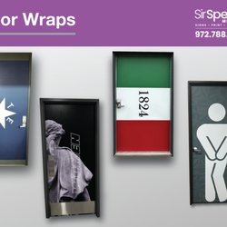 Sir Speedy Print, Signs, Marketing - Custom door wraps can transform an ordinary entrance into an extension of your brand, add personality to your space.