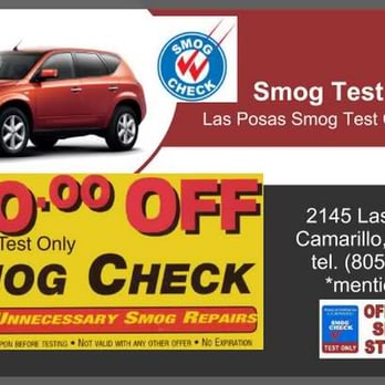Las Posas Smog Test Only - Mention this coupon and get 10.00 off your next Smog! :) - Auto Repair Near Me - Camarillo, California