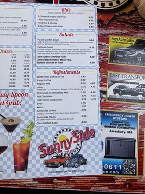 Menu photo 6 Sunnyside Diner Lawrence, MA