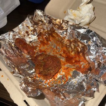 Marathon Burger - Chicken Strip Basket Combo with atomic hot sauce - Burgers Near Me - Los Angeles, California