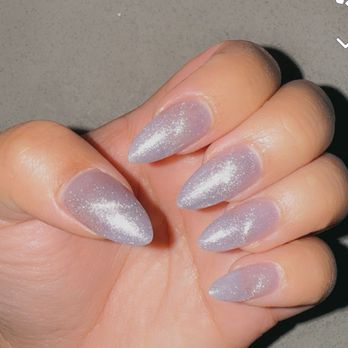 Perfect Solar Nails - Almond shape w/ cat eye gel - Nail Salons Near Me - Lake Oswego, Oregon