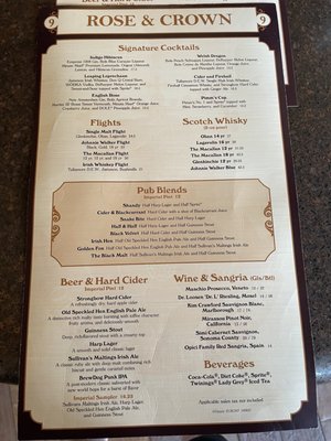Menu photo 2 Rose & Crown Pub Lake Buena Vista, FL Menu photo 2 Rose & Crown Pub Lake Buena Vista, FL