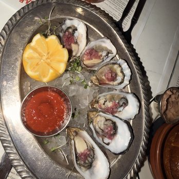 Bar Cecil - These were delicious oysters but I would have liked vinegar with shallots.  She said she'd bring some and didn't :/ - Cocktail Bars Near Me - Palm Springs, California