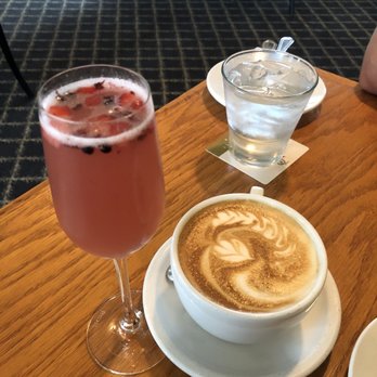 Backstreet Cafe - Berry Mimosa and Cappuccino - New American Near Me - Houston, Texas Backstreet Cafe - Berry Mimosa and Cappuccino - New American Near Me - Houston, Texas
