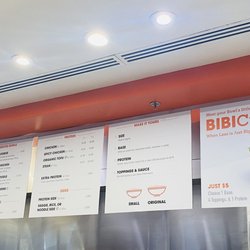 BIBIBOP Asian Grill - MENU -- Inside Bibibop at Crocker Park Shopping Center in Westlake -- 22 January 2023