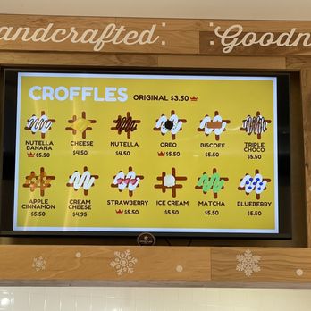 Croffles - Menu - Desserts Near Me - Pleasanton, California