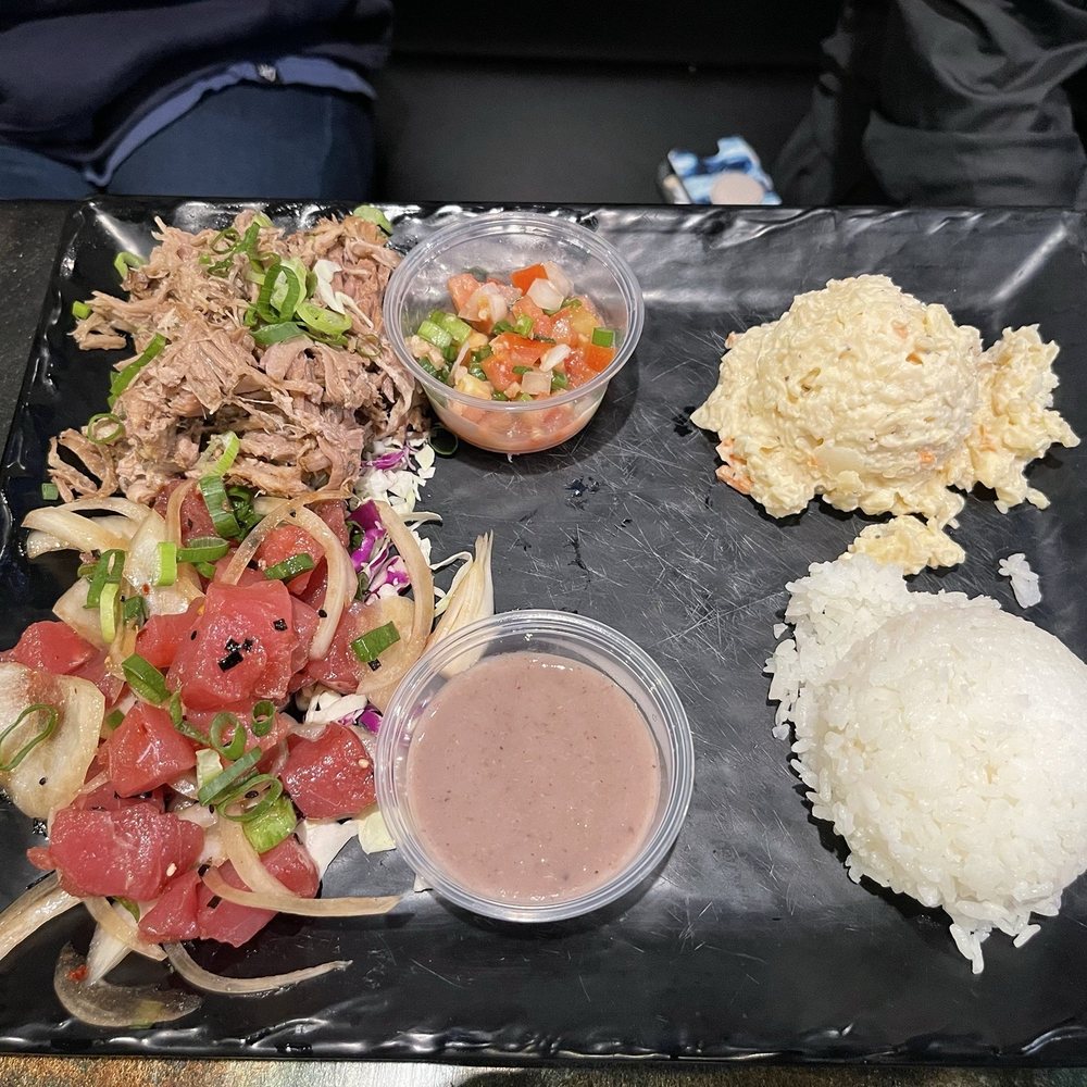 Rob's Good Times Grill - Poki and Kalua Pork Combo - Sports Bars Near Me - Lihue, Hawaii Rob's Good Times Grill - Poki and Kalua Pork Combo - Sports Bars Near Me - Lihue, Hawaii