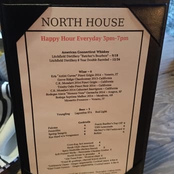 The North House - Great Happy Hour. Again if you can read it. - American Near Me - Avon, Connecticut The North House - Great Happy Hour. Again if you can read it. - American Near Me - Avon, Connecticut