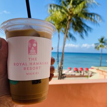 Waikiki Beach - Royal Hawaiian latte so good!  - palm tree and ocean = beautiful - Beaches Near Me