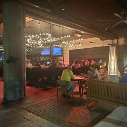 The outdoor bar