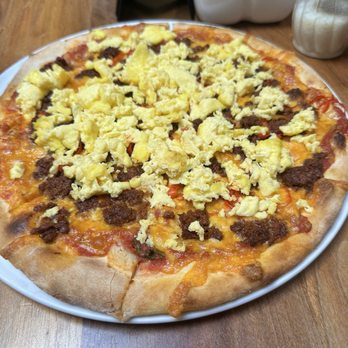 Noosh Nosh - Breakfast pizza with chorizo - American Near Me - Louisville, Kentucky