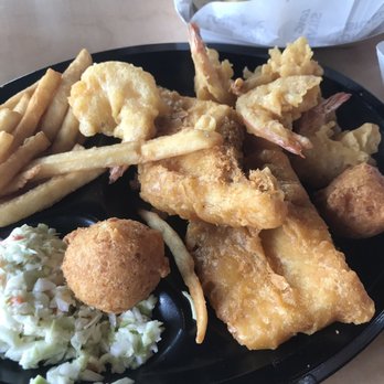 A&W Restaurant - Fish and shrimp combo! So good! - Seafood Near Me - Austin, Texas