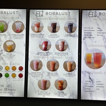 BobaLust - Bobalust menu, drinks selection. - Bubble Tea Near Me - Federal Way, Washington BobaLust - Bobalust menu, drinks selection. - Bubble Tea Near Me - Federal Way, Washington