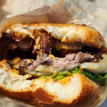 Uncle Boy's - El jefe (the boss) with (crispy thick bacon) cheese, good slightly spicy sauce - Burgers Near Me - San Francisco, California Uncle Boy's - El jefe (the boss) with (crispy thick bacon) cheese, good slightly spicy sauce - Burgers Near Me - San Francisco, California