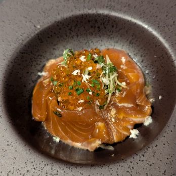 NARO - NARO Soy-Marinated Salmon (Kohlrabi Noodles, Cured Salmon Roe) - Korean Near Me - New York, New York NARO - NARO Soy-Marinated Salmon (Kohlrabi Noodles, Cured Salmon Roe) - Korean Near Me - New York, New York