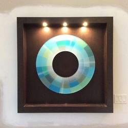Hawkeye Sign - Acrylic circular shaped lit wall sign