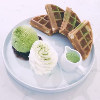 Light Cafe - Matcha and Red Bean Waffle - Cafes Near Me - Toronto, Ontario Light Cafe - Matcha and Red Bean Waffle - Cafes Near Me - Toronto, Ontario