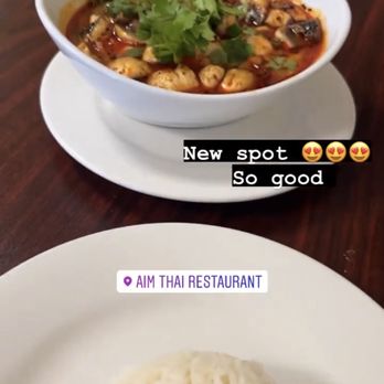 Aim Thai Restaurant - Tom Yum Soup - Shrimp - Thai Near Me - Houston, Texas