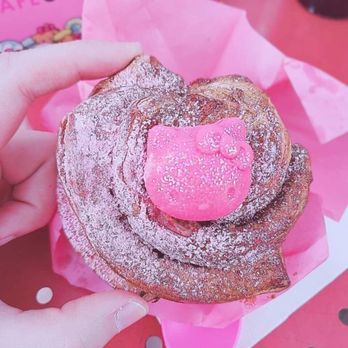 Hello Kitty Cafe - Cruffin! Very good I loved the middle part the most! - Desserts Near Me - Las Vegas, Nevada Hello Kitty Cafe - Cruffin! Very good I loved the middle part the most! - Desserts Near Me - Las Vegas, Nevada