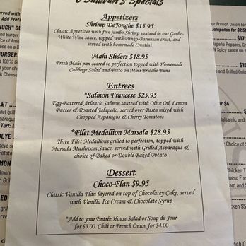 O'Sullivan's Public House - Specials menu - Pubs Near Me - Forest Park, Illinois